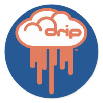 Driplogo in Blue and Orange stickers