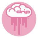 Driplogo in Bubblegum Pink stickers