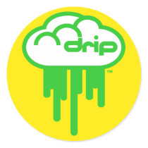 Driplogo in Lemon Lime stickers