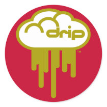 Driplogo in Red and Gold stickers