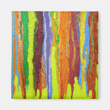 Dripping Colors Abstract Art Design Gifts Magnets