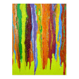 Dripping Colors Abstract Art Design Gifts Postcard