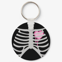 Dripping Heart in Ribcage keychains