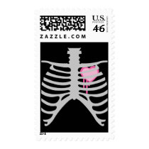 Dripping Heart in Ribcage Stamps