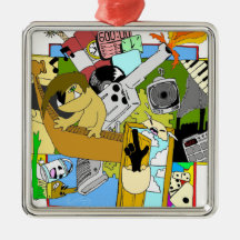 Drippy Shadeprint Christmas Ornament