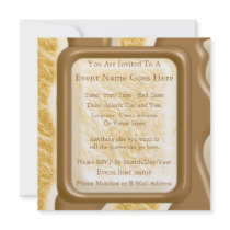 Drips - Chocolate Marshmallow Custom Invitation