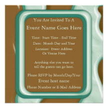 Drips - Chocolate Mint Invitations