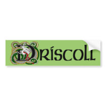 Driscoll Celtic Dragon Bumper Sticker bumper stickers