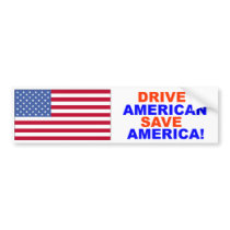 Drive American Save America Bumper Sticker bumper stickers