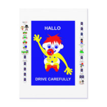 Drive carefully - in English. postcards by lonvig Drive carefully - in English. postcards