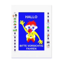 Drive carefully - in German. postcards
