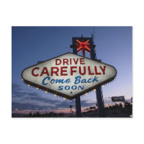 Drive Carefully Las Vegas Postcards by urbanphotos Drive Carefully Las Vegas Postcards