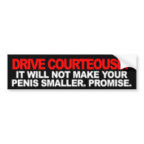 Drive Courteously bumper stickers