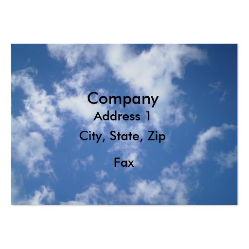 Drive-In Business Card (back side)