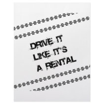 Drive it Like it's a Rental Customized Letterhead