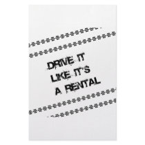 Drive it Like it's a Rental Customized Stationery