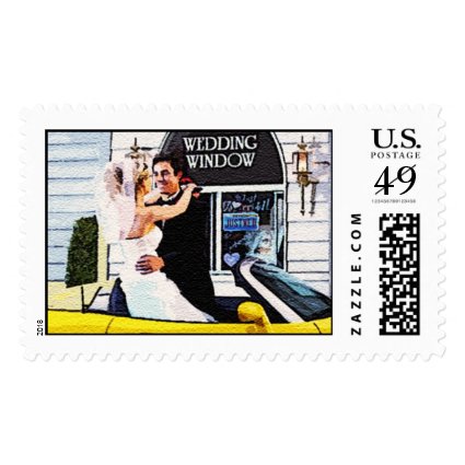 Drive Up Wedding Stamp