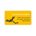 Drive you batty yellow custom Halloween address label