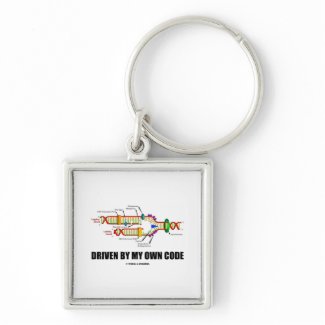 Driven By My Own Code (DNA Replication) keychain