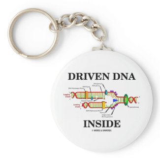 Driven DNA Inside (DNA Replication) keychain