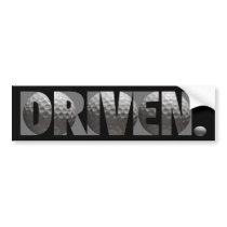 DRIVEN. Golf Ball Bumper Sticker