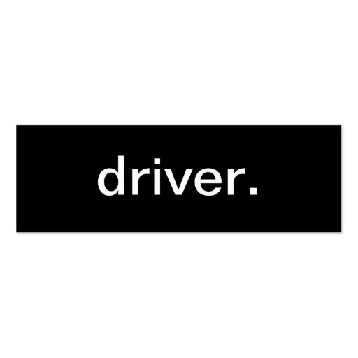 Driver Business Card (front side)