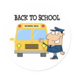 Driver In Front of School Bus Sticker