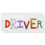 Driver word art chauffeur designated sober invitations