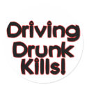 Driving Drunk Kills stickers by goldnsun Driving Drunk Kills stickers