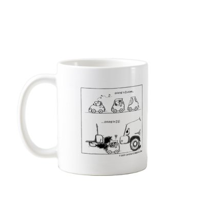 Driving Smart Cars in U.S. Coffee Mugs by cartoosh