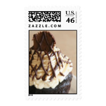 Drizzled Chocolate Cupcake Postage Stamp