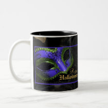 Drk Blue Masquerade Mask Renaissance Halloween Mug
