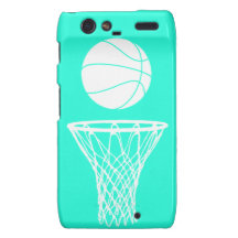 Droid RAZR Case-Mate Bball Silhouette Turquoise