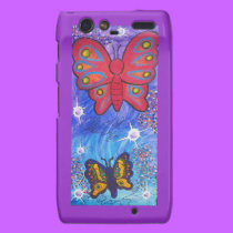 Droid RAZR Case- Red Butterfly & Friend casemate cases