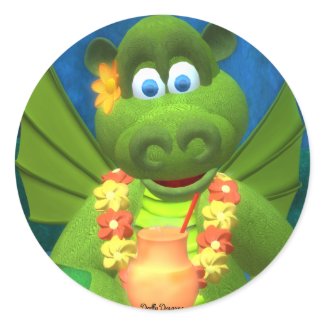 Drolly Dragons Charming Girl sticker