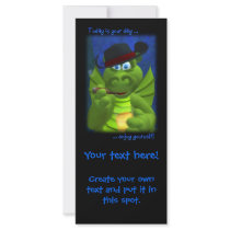 Drolly Dragons Father's Day Party Customized Rack Card