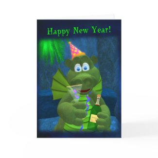 Drolly Dragons Happy New Year card