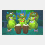 Drolly Dragons Party Time Rectangle Stickers