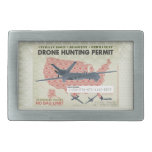 Drone Hunting Permit Belt Buckle