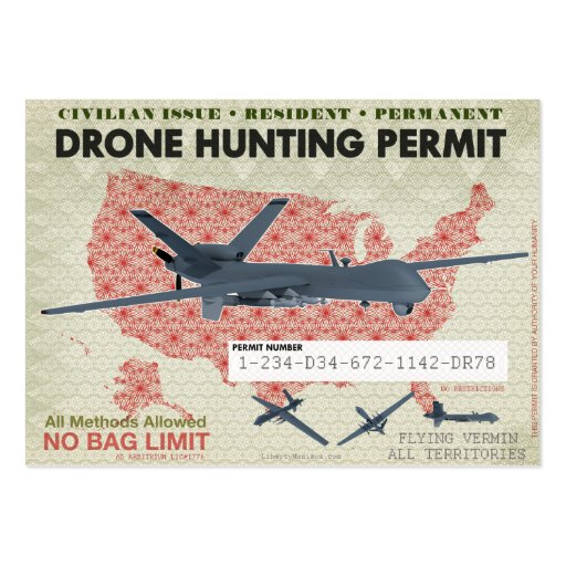 Drone Hunting Permits Business Card