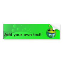 Drooling alien bumper sticker