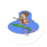Drooling Surfer Stickers