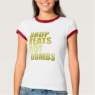 ladies_casual_ringer_tshirt - Are you anti war? Would you rather drop beats on the turntable than bombs? We all want world peace so get your vinyl out and play your music.: Sizes  Available colors: whitered