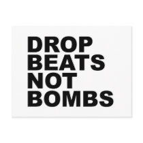 Drop Beats Not Bombs 4 Post Card