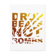 DROP BEATS NOT BOMBS EXPLOSION - DJ postcards by HOTDJGEAR DROP BEATS NOT BOMBS EXPLOSION - DJ postcards
