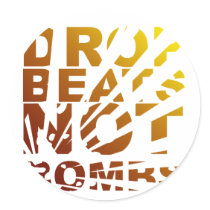 DROP BEATS NOT BOMBS EXPLOSION - DJ stickers