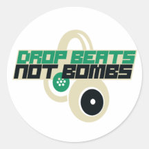 Drop Beats not Bombs Sticker