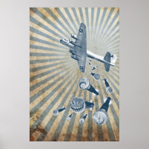 Drop Beats Vintage Blues Print