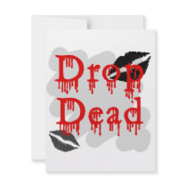 drop dead custom invitation