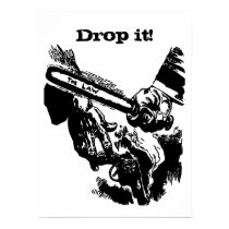 Drop it, black and white art posters
